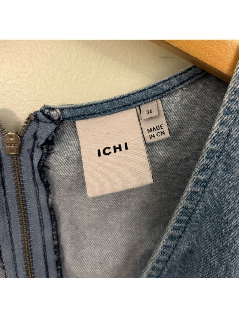 Ichi Denim Tie Front Dress Size 36 - Picture 2 of 7